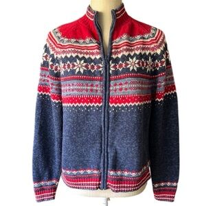 TIARA INTERNATIONAL Full Zip Sweater - Size Small